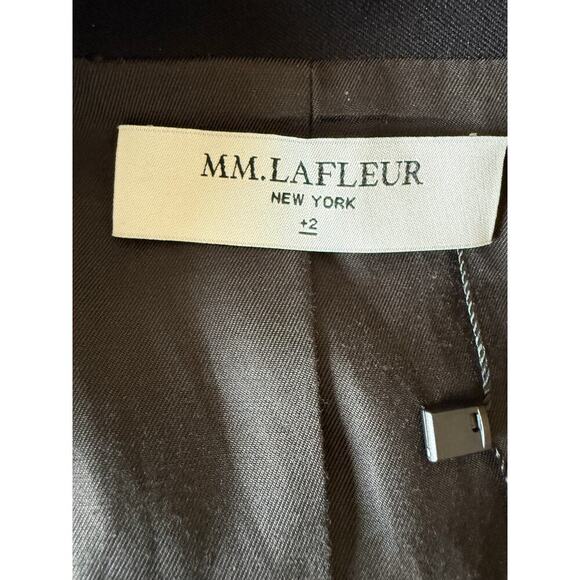 NWT M.M. LAFLEUR The Roxane Blazer - Light Twill in Black Womens Size +2/US 18 - Picture 11 of 14